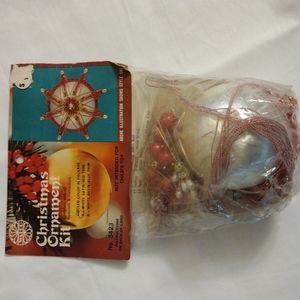 VTG Walco Beaded / Sequin Christmas Ornament "String Art Style" NIP 1974